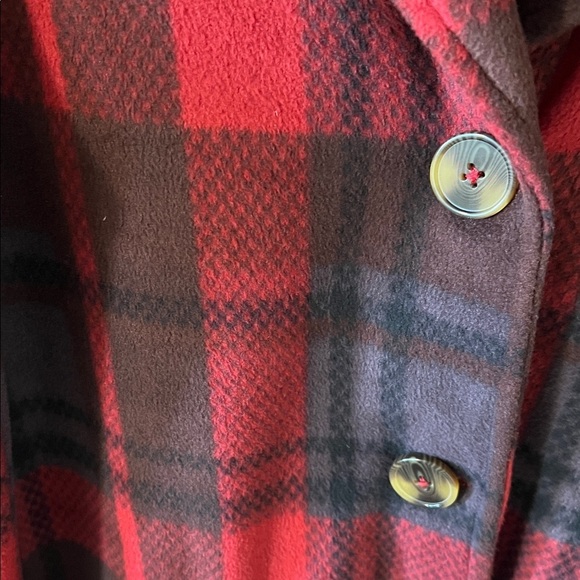 Cuddl Duds Red and Black Plaid Teddy Jacket Size Large - Picture 3 of 6